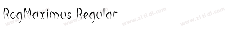 RogMaximus Regular字体转换